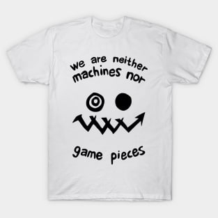 Maru Hoodie Black Back Logo Design we are neither machines nor game pieces from Heavenly Delusion or Tengoku Daimakyou Anime and Manga Character T-Shirt